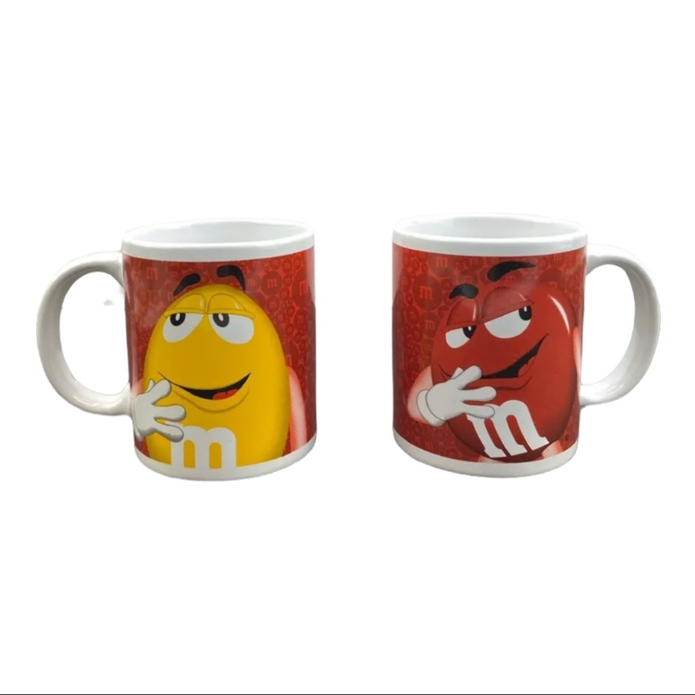 Pair of Official Licensed M&M Product 2015 Red Yellow M&M Characters Collectible
